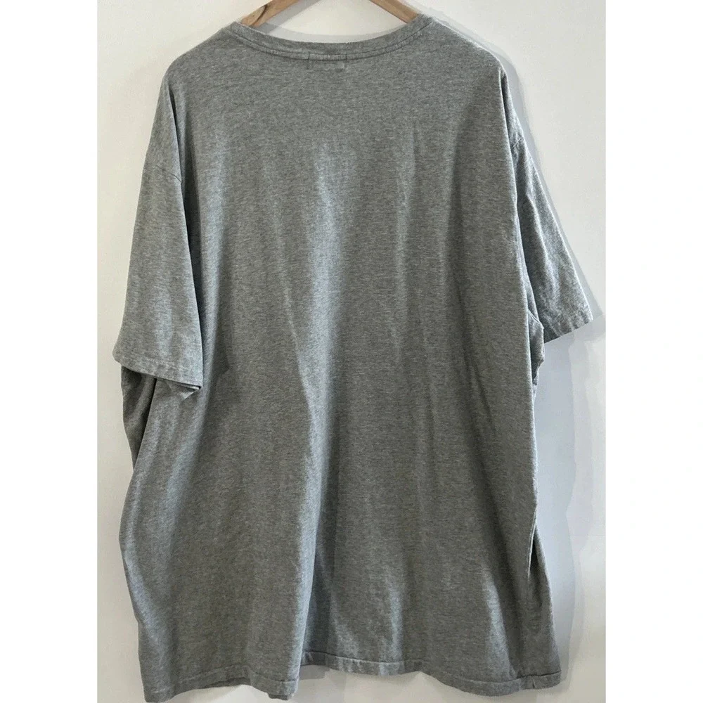 Mens Polo Ralph Lauren Spell Out Polo T Shirt Logo Causal Crew Neck Gray Sz 4XLT